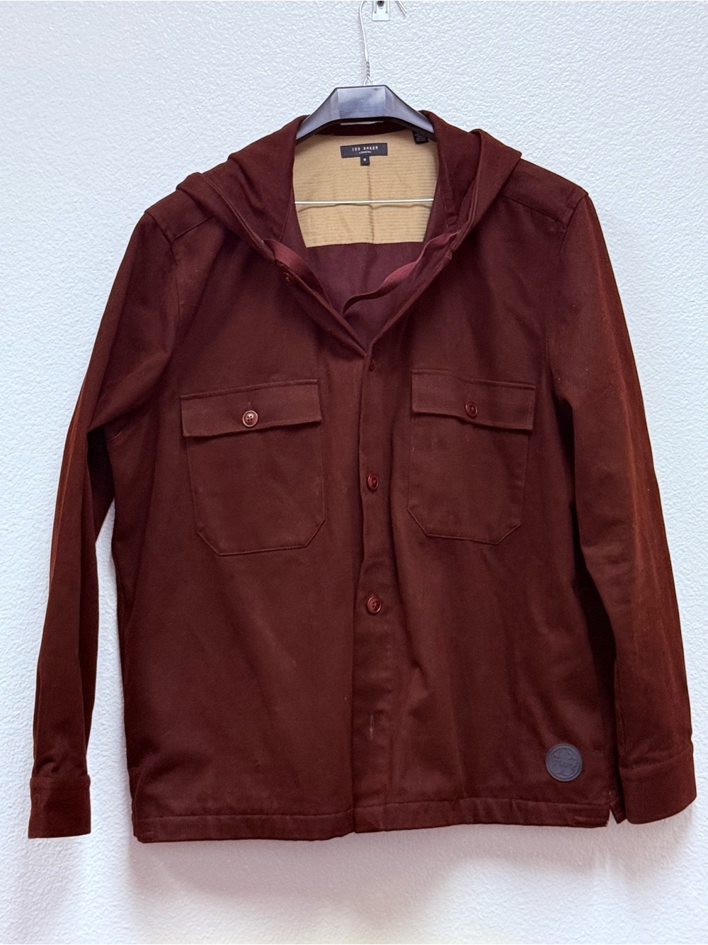 Ted Baker Men's Hooded Jacket in Burgundy